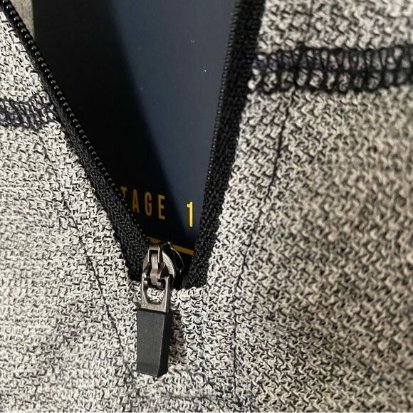 Vintage 1946 Quarter Zip Gray Casual Long Sleeve Comfy Neutral - Picture 4 of 9